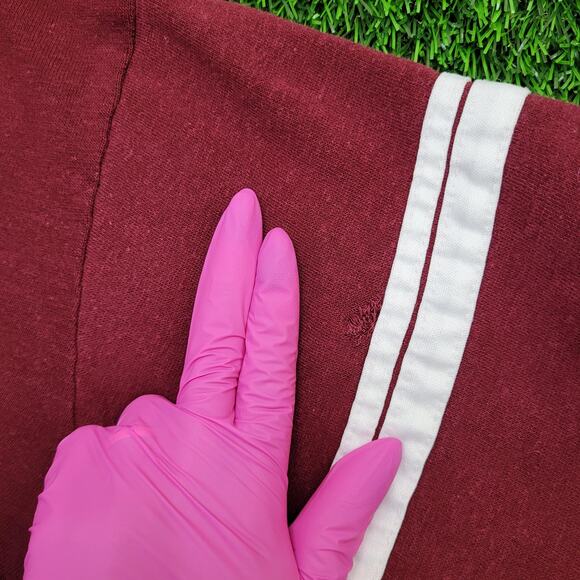 Vintage 80s MOD Sweater Womens Large 21x22 Burgundy - Picture 7 of 13